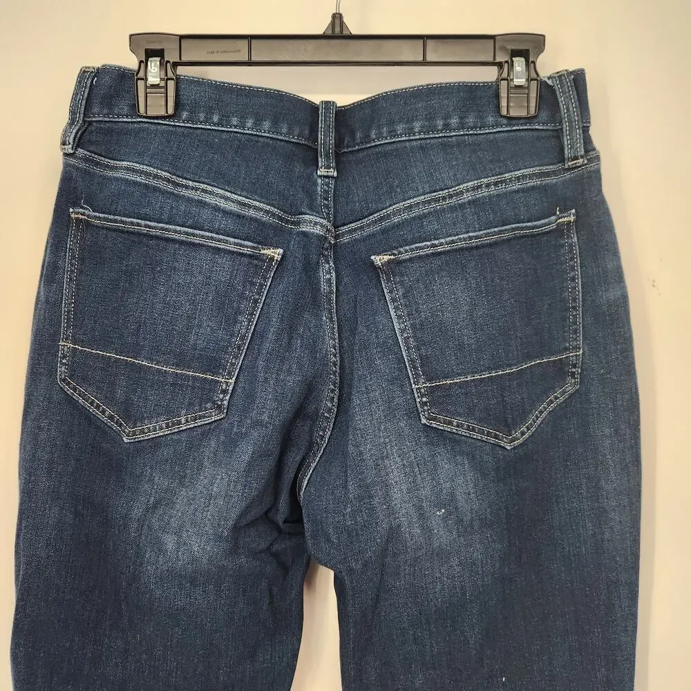 Banana Republic Blue Denim Athletic Fit Travel Dark Wash ‎ Jeans Men's 30x30